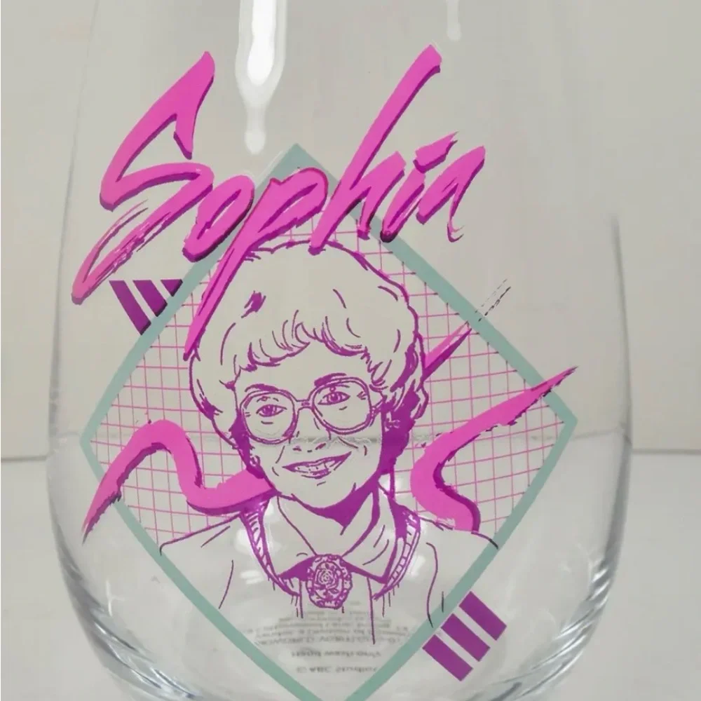 Golden Girls Stemless Wine Glasses Bioworld Retro